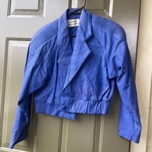 Out of Bounds crop leather jacket